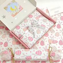 20 Sheets Easter Egg Rabbit Pattern Gift Wrapping Paper | Suitable For Weddings, Jewelry Making Display & Packaging, Easter, Valentine'S Day, Birthday Gifts, Bouquet Packaging, Gift Bag Filling, Party Gifts - Multicolor - View 3