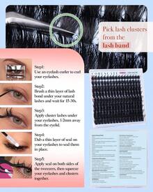 Wispy Spiked Lash Clusters Manga Anime Style DIY Eyelash Extensions - Lash Clusters Mini 120D Spiky - 查看 7