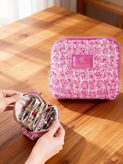 New Jewelry Storage Bag, Portable Jewelry Box For Rings, Pendants, Bracelets, Travel Organizer , Makeup Room Decor,Travel Essential