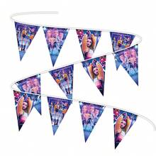 10pcs Huntrix K-Pop Witch Hunter Triangle Flags (10pcs, 20cm/7.87in X 29cm/11.42in) - Anime Character Themed Party Decorative Triangle Pennants, Suitable For Halloween, Thanksgiving, Christmas, Valentine's Day, Birthday Celebrations, Gifts For Teens And Adults - Multicolor - View 1