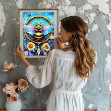 GHHKUD Diamond Painting Kits Bee For Adults, DIY 5D Dreamcatcher Diamond Painting, Full Drill Fantacy Diamond Art Kits Art Pictures For Relaxation Gifts Home Wall Decor 30x40cm - 蜜蜂 - 查看 6