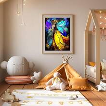 MISCER Fairy Diamond Art Kits For Adults, Glass Diamond Painting Kits For Beginners, 5D Full Drill Round Paint With Diamonds Pictures, Gem Art Painting DIY Crafts Kit Decor 12x16inch - 花-06 - 查看 8