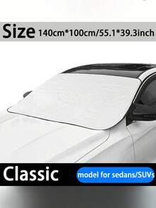 1pc 9 Magnets Sturdy Fixation, Protects Car Windshield From Sun, UV And Snow. Foldable Car Windshield Cover/Snow Shade
