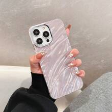 Funda de teléfono con textura ondulada y efecto electrolítico compatible con iPhone 11, 12, 13, 14, 12 Pro Max, 13 Pro Max, 15, 15 Pro, 15 Plus, 15 Pro Max, 16, 16 Pro, 16 Plus, 16 Pro Max, 17, 17 Pro, 17 Pro Max - Rosa - Ver 4