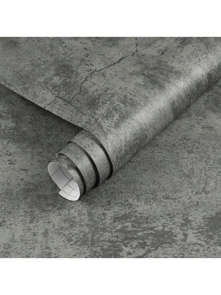 1 Roll Of Cement Crack Wallpaper, Instant Peeling And Sticking Concrete Wallpaper 3D Artificial Concrete Contact Paper Vinyl Packaging DIY Self-Adhesive Matte Gray Cement Wallpaper, Suitable For Countertops, Wall Drawers, Home Decoration - Dark Grey - View 8
