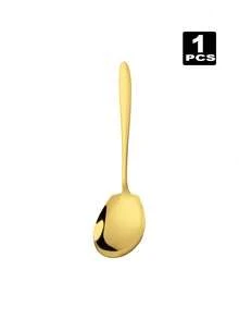 1/2/4/6/8 件套不锈钢自助餐勺，适用于自助餐、宴会、烹饪和厨房 - 金色 - 查看 6