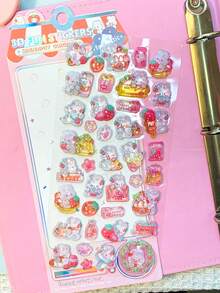 3D Embossed Luminous Collage Children's Cartoon Mountain And Sea Landscape Stickers. Decorative Stickers, Gifts. Home Decor, Party Decor, Birthday Gifts, Various Holiday Gifts, Fashionable Items. DIY. Gifts For Friends Or Partners. Graduation Ceremony/Opening Ceremony. - Multicolor - View 8