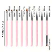 36PCS Nail Brush Set, Nail Tools, Including Nail Design Brushes, Nail Drawing Pens, Nail Brush Holders, Nail Files, Nail Art Pen Double Head, Nail Art Tools, For Home Salon Nail Design - Multicolor - View 7
