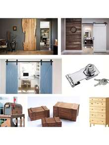 Two Sets Of Furniture Security Locks, Easy To Install, Anti-Theft Padlocks, Suitable For Cabinets, Mailboxes, Drawers And Door Locks, Modern Security Locks, Durable Metal Locks. - Multicolor - View 8