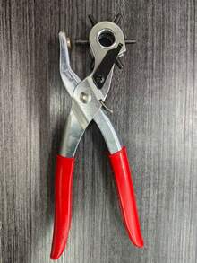 Multifunctional Round Hole & Flat Hole Manual Puncher, Leather Hole Punch Tool, Suitable For Year-End Promotion, Singles' Day, Halloween Promotion, Etc. - Red - View 13