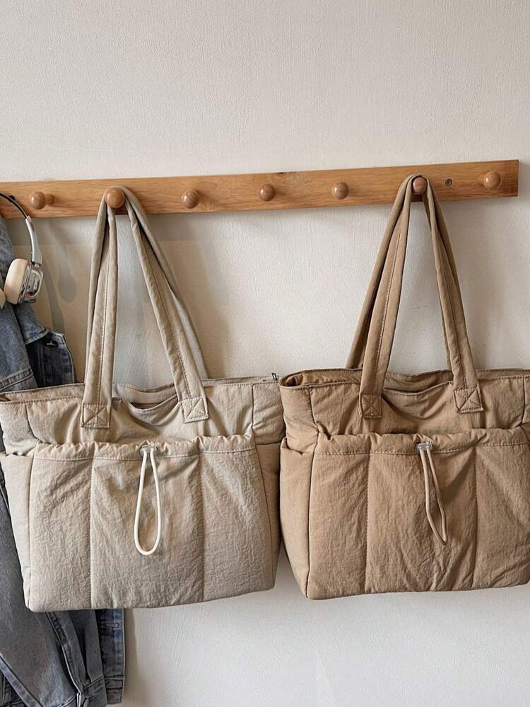 2025新款大容量女士手提包，简约设计通勤包，学生单肩包，休闲手提包 - 彩色 - 查看 6