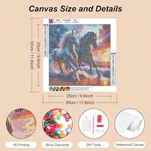 AMORARS Diamond Painting Kit For Adults, 5D Horse Diamond Art For Beginners - DIY Full Diamond Dot Gem Art Painting, Suitable Gifts And Home Wall Decoration Crafts, 12X12Inch - Horse-2 - 查看 5