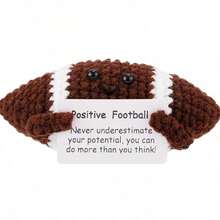 This Crochet Football Doll Cleverly Combines Crochet Craft With Football Elements, Creating A Unique And Fun Gift! Each Football Doll Is Handmade, With A Cute Design And A "Stem". Whether Gifting To A Football Fan Or Using It As A Locker Room Decoration, It Can Break The Norm In A Humorous Way And Impress The Recipient. - Multicolor - View 1