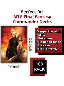 EstiloEstiloPaquete De 102 Fundas Para Cartas De Juego De Caballero Vampiro, Perfectas Para Mazos De Comandante De Vampiros MTG Como Edgar Markov, Fundas Para Tarjetas De Arte Premium Magic The GatheringVersióN MejoradaVersióN Mejorada - Mercenarios de anime - Ver 6