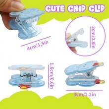 9 PCS Bag Clips For Food Storage Cute Chip Clips Funny Animal Shaped Sealing Clip Snack Bags Sealer Acrylic Bags Clamps Airtight Bag Chip Clip For Kitchen Pantry Fridge Use - 彩色 - 查看 2