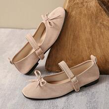 2025款方头加大码芭蕾舞鞋，玛丽珍软底时尚单带乐福鞋，麂皮超百搭舒适搭扣鞋