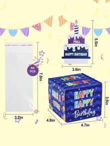 惊喜生日礼物储钱罐，带可拉出的生日贺卡、礼品袋和气球盒——一种有趣的生日送礼方式