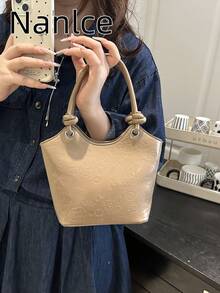 Niche Design Women's Handbag, 2026 New Fashion Crossbody Bag, Popular Korean Style Bucket Bag - Khaki - View 6
