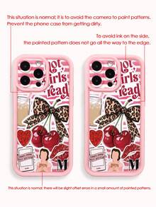 Cherry Painted Groove Pink Additional Bracelet Thick Precision Hole Simple Anti-Drop Thick Phone Protective Case Printed Compatible With IPhone 17/17 Pro Max/ 16/ 16 Pro/ 16 Pro Max/ 16 Plus 15 XR /7/8 15 Pro Max/12 Pro Max/13 Pro Max/14 Pro Max 13 14 11 12p 14 Women P11 Soft Shell P12 Anti-Drop XS.XR /78P.78GES2 Compatible With Redmi Phone Case - Multicolor - View 6
