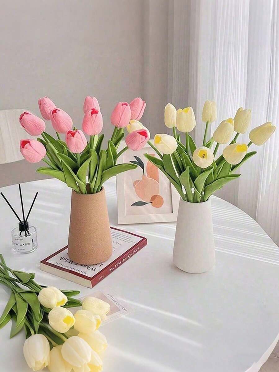 10 bông hoa tulip nhân tạo nhiều màu, hồng nhạt, hồng và trắng, thích hợp cho vườn ngoài trời, trang trí trong nhà, bình hoa, cây giả, mọi mùa, trang trí nhà cửa, trang trí đám cưới, hoa cưới, hoa đeo tay, cổng vòm, tiệc tùng, quà tặng, giáng sinh, lễ tạ ơn, trở lại trường, ngày lễ tình nhân, ngày nhà giáo, ngày của mẹ, phòng, nhà, tường, phòng tắm, phòng ngủ, phụ kiện bàn làm việc, đồ dùng đám cưới, phòng khách, văn phòng, nhà bếp, quà tặng tiệc tùng, quà tặng phù dâu - Nhiều màu - Xem 1