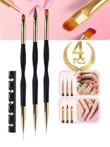 33pcs Nail Art Brushes Set,Include Acrylic Nail Brush,Nail Brushes For Nail Art,Nail Art Dotting Tool Set,Nail Art Tool Set,Nail Art Liner Brush,Nail Dust Brush,Nail Drawing Pens For Beginners And Salon Home Use, Perfect For Creating DIY Nail Art Designs For Ramadan And Valentine's Day. - Multicolor - View 15
