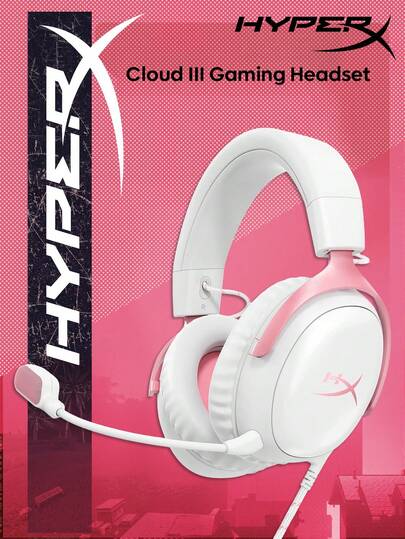 HyperX Cloud III – Wired Gaming Headset, Angled 53mm Drivers, DTS, Memory Foam, Ultra-Clear 10mm Mic, USB-C, USB-A, 3.5mm, PC And Gaming Consoles