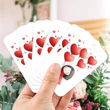 50pcs Romantic Love-Themed Gift Tags With Hemp Rope - Red Heart Design For Valentine's Day, Birthday, Wedding Anniversary Party Decoration, DIY Gift Wrapping & Favors, Love Hanging Tags - Red - View 3