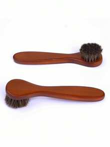 4件套马毛鞋刷套装，抛光刷，皮革鞋靴护理刷，天鹅绒鞋布 - 彩色 - 查看 12