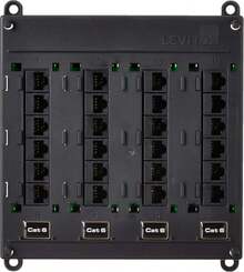 Leviton Twist And Mount Patch Panel, CAT 6 24 Port, 476TM-624, Black - ColorE - View 1