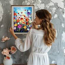 GHHKUD Diamond Painting Kits Colorful Wildflowers For Adults, DIY 5D Flowers Diamond Painting, Full Drill Diamond Art Kits Art Pictures For Relaxation Gifts Home Wall Decor 30x40cm - 野花 - 查看 6