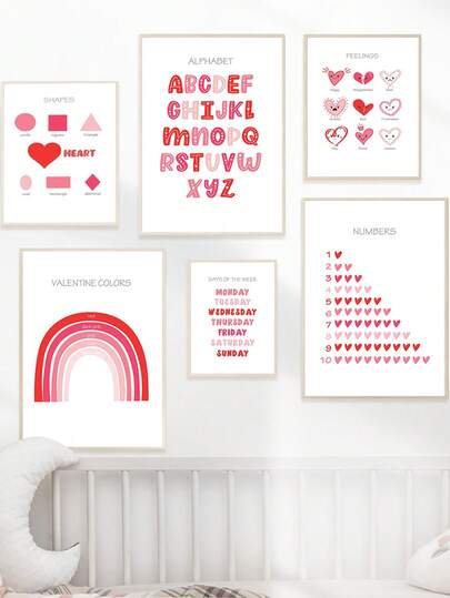 1pc Canvas Wall Art - Vintage Cupid Poster, Retro Valentine's Day Decor, Adorable Kids' Room Wall Art Series, Baby Products – Framed Nursery Wall Art Perfect For Playroom Decor Nursery Decor, Childcare Room Decor, Preschool Decor Boy's Room Decor Girl's Bedroom Decor Kids' Room Decor Valentine's Day Decor