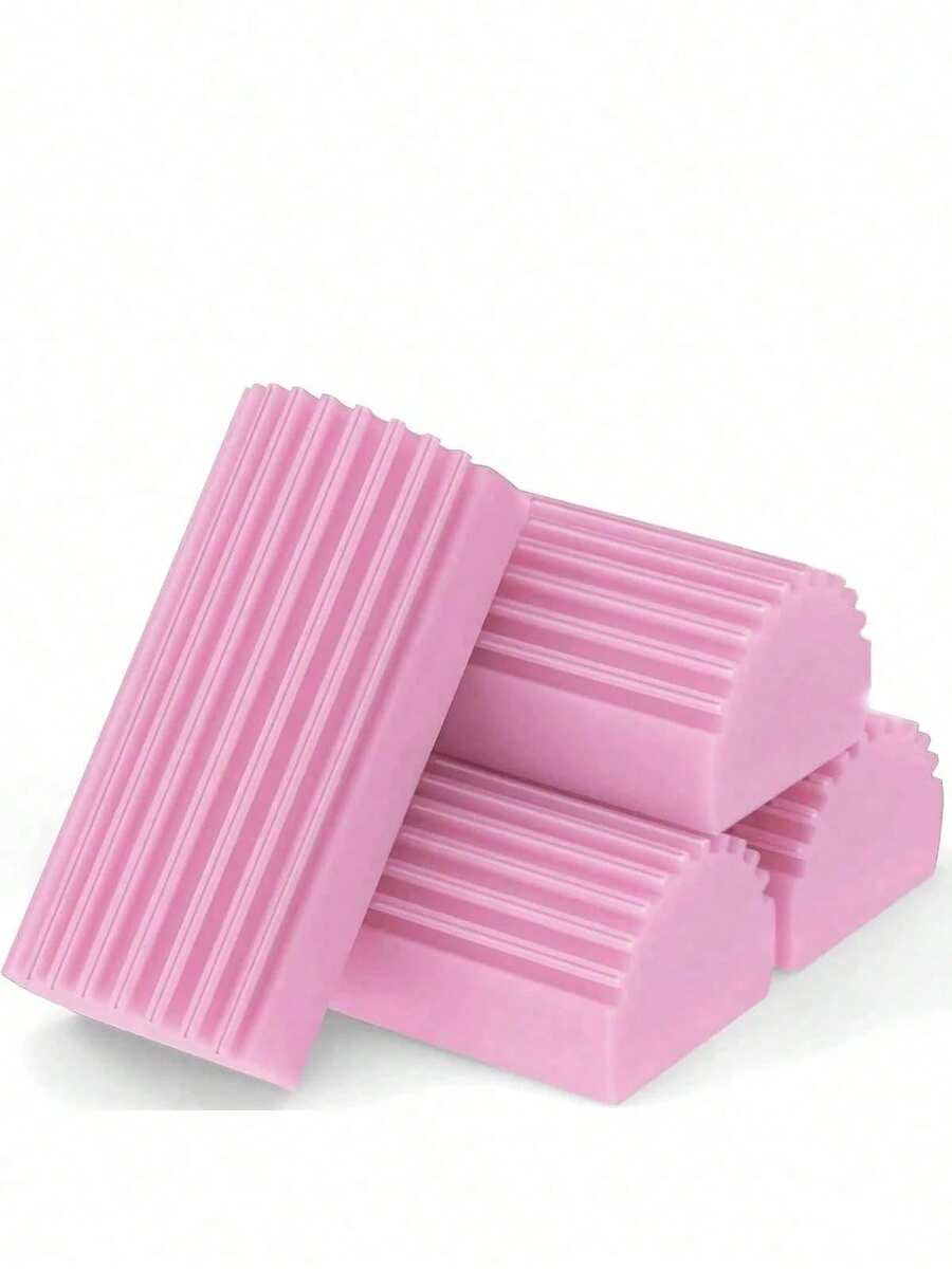 1pc Reusable Pink Cleaning Dust Removal Sponge Wipes - Magical Dust Cleaning Sponge, Suitable For Cleaning Blinds, Glass, Baseboards, Vents, Mirrors, Window Tracks, Kitchen, Bathroom, Home And More - Pink - View 1
