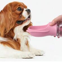 Dog Water Bottle With Detachable Leak-Proof Food Container, Suitable For Hiking And Travel