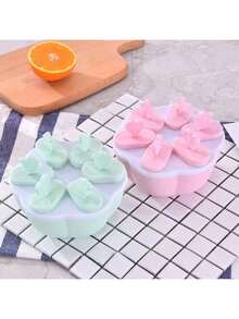 1 件 8 腔冰棍模具，DIY 冰淇淋、冰棍、冰棍制作器，随机棍棒样式 - 粉色 - 查看 5