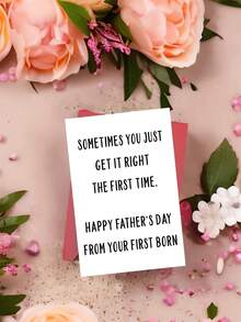 A Fun Father's Day Greeting Card- The Oldest First Card For Dad, Small Business Supplies, Thank You Card, Birthday Gift Card, Unique Item, Gift Card - Multicolor - View 4