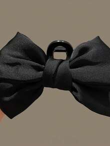 3件套 女士粉色、黑色、白色优雅蝴蝶结大号发爪夹 女士发饰 时尚发夹 - 彩色 - 查看 4