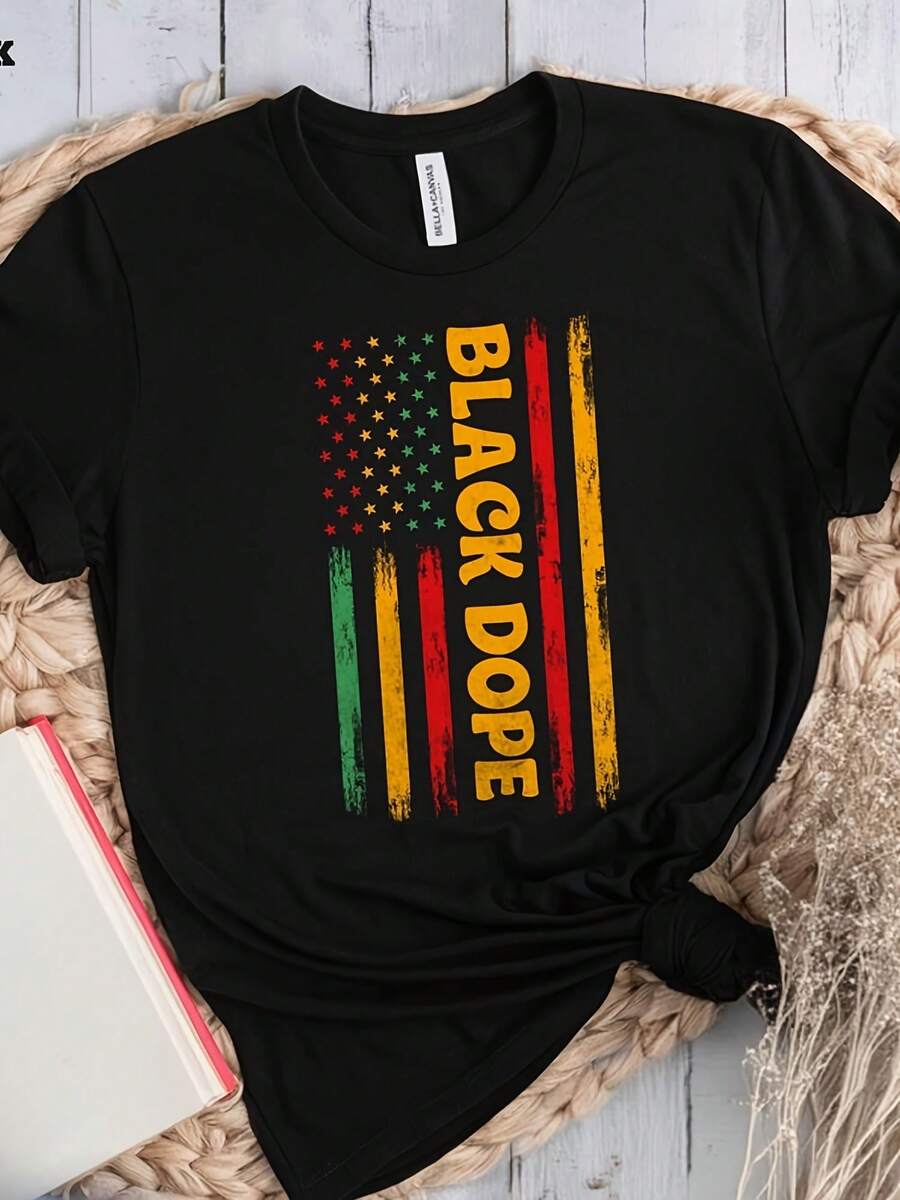 Black Dope T-Shirt, Pan-African Flag Design Tee, Bold Black Pride Shirt, Vibrant Cultural Rel, Empowering African Heritage Gift Shirt - Kiểu 30 - Xem 1