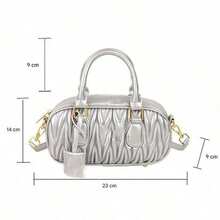 Plissierte Handtasche/Schultertasche/Crossbody-Kissentasche