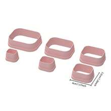 Pastel Square Polymer Clay Cutter Set - Multi-Size Nested Square Clay Cutters & Sweet-Floral Style DIY Craft Tools, Ideal For Creating Flower-Themed Earrings, Brooches & Decor Pieces - TH155 - 查看 9