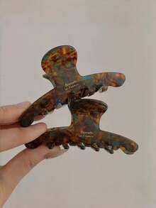 1个高端醋酸纤维发夹，优雅气质发夹，后脑勺发爪，咖啡色发夹，森系列美拉德发夹，大号发夹发箍，适合日常发饰，女士发夹发饰，情人节发饰礼物，女士爪夹 - 彩色 - 查看 3