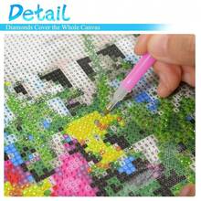 MRMIOOM 5D Cute Hen Diamond Art Kits For Adults Beginners, DIY Full Round Drill Diamond Painting Kits, Colourful Chicken Paint By Diamonds Dots Gem Art Crystal Easy, Home Wall Decor 30x40cm - D016-美國 - 查看 10