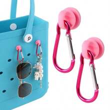 2Pcs Hooks Set Charms Accories For Bogg Bags And  Bag - Insert Hook Holder With Small Key Chain - 白色 - 查看 8