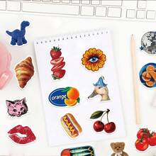 Bộ 50 miếng dán hoạt hình dễ thương, phong cách retro, họa tiết màu nước, thời trang, chống thấm nước, bền chắc, thích hợp dán lên bình nước, ván trượt, hành lý, laptop, xe hơi, và các vật dụng trang trí tiệc theo chủ đề. - P - Xem 8