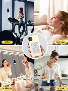 1pc Silicone Phone Grip Handle, Suction Cup Phone Stand, Selfie Video Hands-Free Sticky Phone Holder, Phone Ring Grip Stand - Multicolor 2 - View 6