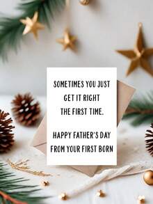 A Fun Father's Day Greeting Card- The Oldest First Card For Dad, Small Business Supplies, Thank You Card, Birthday Gift Card, Unique Item, Gift Card - Multicolor - View 13