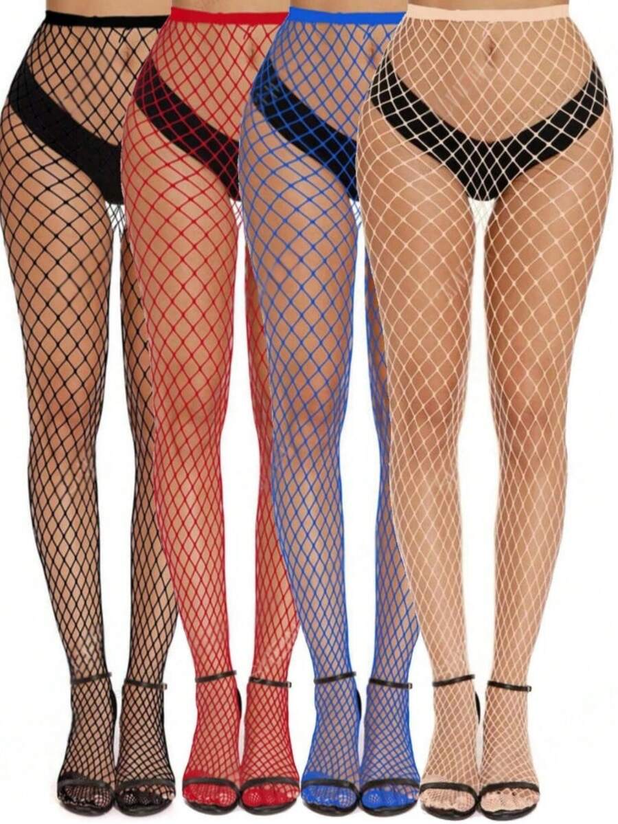 4 Pairs Women's Fashionable Sexy Fishnet Tights/Pantyhose