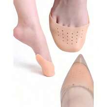 1 Pair Silicone Toe Protectors, Suitable For High Heels & Ballet, Soft Cushion Adjustable Size, Anti-Friction Breathable Forefoot Pads - Màu be - Xem 9