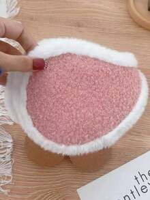 1pc Women's New Warm Thick Anti-Freeze Ear Muffs, Cute Plush Ear Warmers, Ear Covers For Riding, Polyester Fiber, Suitable For Winter