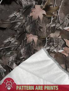 Tween Girls Back To School Bestseller Leaf Print Hoodie Sweatshirt, New Loose Comfortable Casual Fashion Versatile Streetwear,Spring Camouflage Hoodie, Couple Same Style/Basic/Going Out Knit Camo Fleece Lined Keep Warm Zip Up Green Baggy Long Sleeve Sweatshirt,Nature-Inspired Camouflage Print (Tree/Bark/Leaf Motifs),Oversized Hoodie, Relaxed Fit, Adjustable Drawstring Hood,Kangaroo Pocket, Ribbed Cuffs/Hem,Streetwear Vibe, Outdoor-Inspired Aesthetic,Moody Tones (Earth Brown) - 棕色 - 查看 4