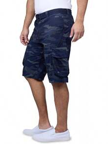 Knee Length Classic Fit Multi Pocket-V1-NNAMA Valentine's Day PHKY - 隱藏式按扣口袋 - 海軍迷彩 - 查看 7